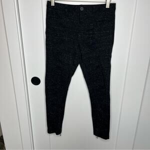 ATM Heather Black & White Skinny Stretch Ankle Zip Pants Size 4